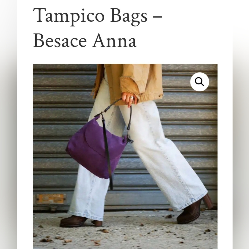 Boho Prple Bag 💜👜 Tampico From France Purple Shoulder Bag with Slouchy Design